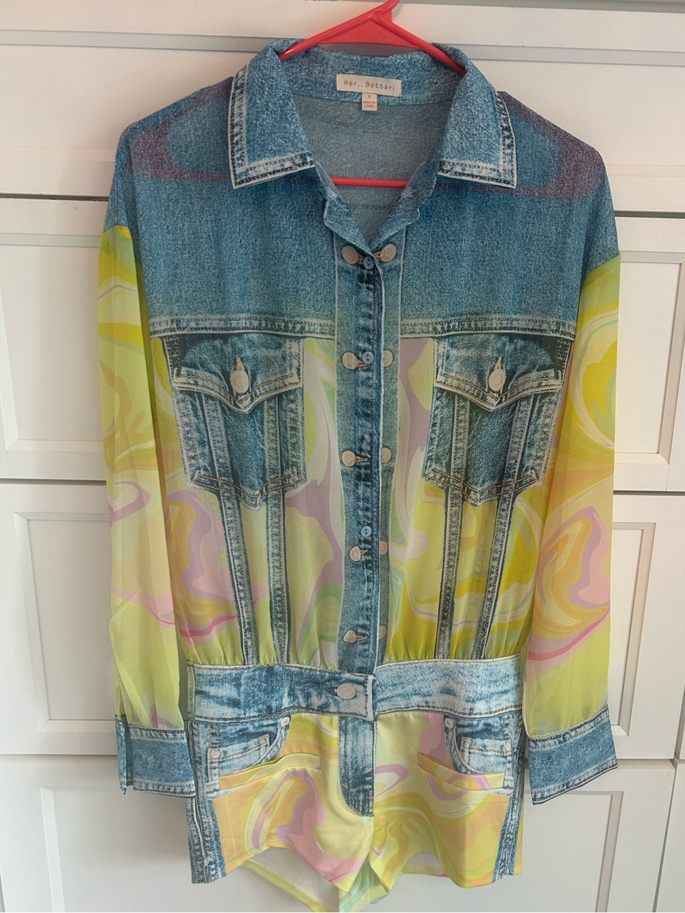 Her..Bottari Light Weigt looks like Denim Silky Style Romper